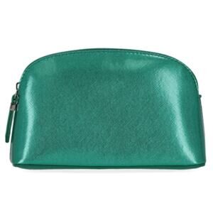 Stella Max Women's Zip Closure Cosmetic Bag in Green